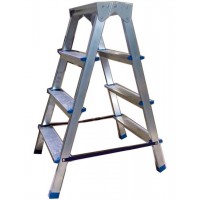 Стремянка 4-х ступенч. алюмин. двусторонняя