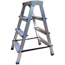 Стремянка 4-х ступенч. алюмин. двусторонняя