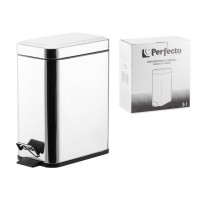 Ведро д/мусора с педалью 5л нерж. сталь PERFECTO LINEA 22-160305
