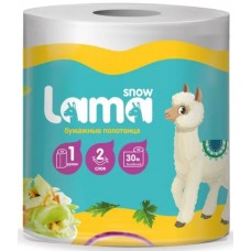 Полотенца бумажные Snow Lama 2сл. 1рул. 30м