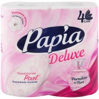 Бумага туал. белая Deluxe Paradiso Fiori 4-х слойная 4шт