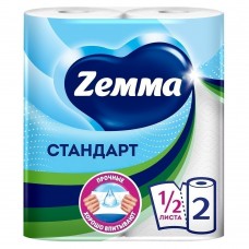 ZEMMA Стандарт Бумажные полотенца . 2 слоя. 2 рулона