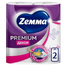 Zemma Premium Декор. Бумажные полотенца. 2 слоя. 1х2 рул.