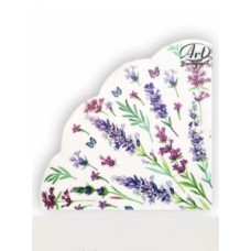 Салфетки декоративные Д=32 см. 3 слоя. 12 шт.  Лаванда  Art Bouquet Rondo 25234