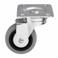 Колесо мебельное д.38 мм с  резин. ободом  серое. белое Колесо мебельное д.38 мм с  резин. ободом  серое. белое