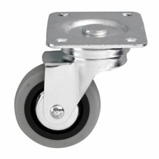 Колесо мебельное д.38 мм с  резин. ободом  серое. белое