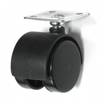 Колесо мебельное с пл.КМ-50 черн.