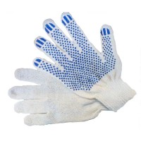 Перчатки раб.трикотаж. х/б бел. с ПВХ покр.Точка 5 нит.