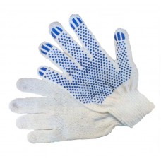 Перчатки раб.трикотаж. х/б бел. с ПВХ покр.Точка 5 нит.