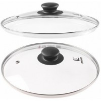 25-024020 Крышка стекл. 240мм с мет. ободом. круглая PERFECTO LINEA