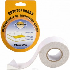AVIORA Лента двуст.вспен. 24мм *2м белая