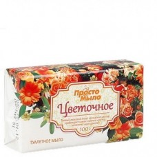 Мыло туалетное тердое  Цветочное+  100г