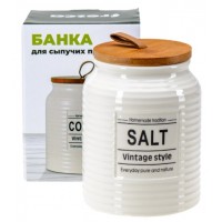Банка для сыпучих продуктов кер. Salt  850 мл QC25A161SA. код 292783)