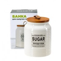 Банка для сыпучих продуктов кер. Sugar  850 мл QC25A161S. код 292776)