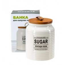 Банка для сыпучих продуктов кер. Sugar  850 мл QC25A161S. код 292776)