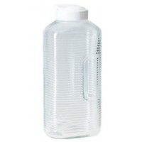 Бутылка стеклянная 1.9 л/12.5*9.2*28.2 см с пластмассовой крышкой (арт. 54100-1. код 289707)