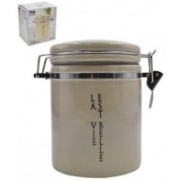 Банка с зажимом Lavenir  Жизнь прекрасна  650 мл. 10 см HC800-N118 доломит.