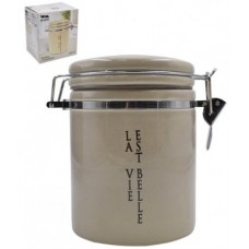 Банка с зажимом Lavenir  Жизнь прекрасна  650 мл. 10 см HC800-N118 доломит.