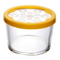 Банка 220 мл с крышкой. (желтая) Бейзик 42230  1113704