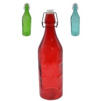 Бутылка (1 л) (87651) стеклянная с бугельной пробкой.