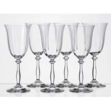 ANGELA 40600/1/350 - Набор бокалов д/вина граненых 6 шт. 350 мл