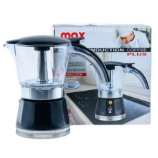 Кофеварка индукционная металл/пл. на 4 чашки 15 см (арт. 296400. код 276820)