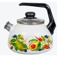 4с210я Чайник эмал. 2.0л. со свист. Авокадо