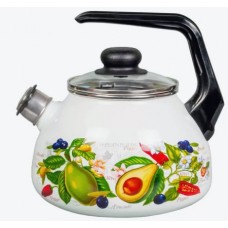 4с210я Чайник эмал. 2.0л. со свист. Авокадо