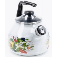 4с209я Чайник эмал. 3.0л. со свист. Авокадо