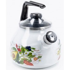 4с209я Чайник эмал. 3.0л. со свист. Авокадо