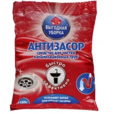 Антизасор ср-во для прочистки канализационных труб (Выгодная Уборка) 100гр