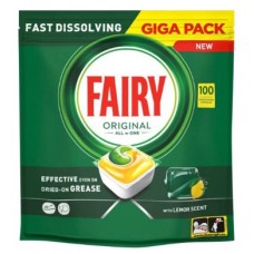 Моющее ср-во хоз.быт. на основе ПАВ: Fairy Original ALL in ONE Lemon.капсул.100 шт