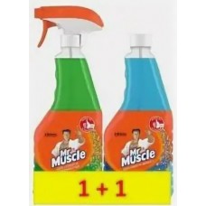 Н-р Mr. Muscle для стекол Утрен. роса спрей и После дождя смен. 2Х530мл