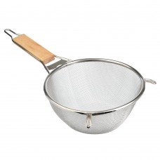 Сито с дерев.ручкой среднее 21см нерж 886044