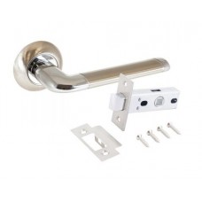 Ком-т ручка и защелка АЛЛЮР АРТ  ПОЛО  мат.никель/хром (20) (компл). арт.14662