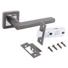 Комплект ручка и защелка АЛЛЮР АРТ  ВЕНСАН  MBN+L45-8 MBN (2640/S45) графит (20) (компл). арт.14664