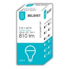 Лампа LED-M A60 9 W 4000 K E27