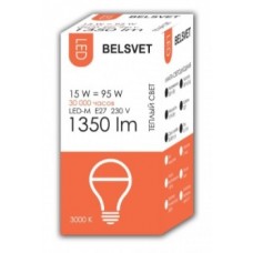 Лампа GENERAL ELECTRONICS LED-M A65 15 W 3000 K E27