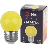 ЭРА Лампа светод. LED 4SMD Р45-1W-E27 (желтый) ЭРА Лампа светод. LED 4SMD Р45-1W-E27 (желтый)
