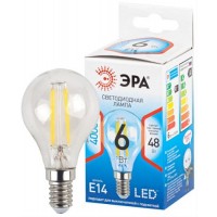 Лампа светод.фил. ЭРА QX F-LED-6 Ват-P45-4000K-E14 Лампа светод.фил. ЭРА QX F-LED-6 Ват-P45-4000K-E14