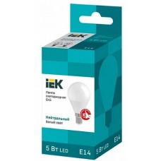 Лампа светод. LED Globe IEK LL-I-G45-5-230-40-E14