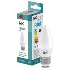 IEK LL-I-C37-5-230-40-E27 Лампа светодиод. свеча LED Candle C37 400lm 4000K E27