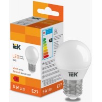IEK LL-I-G45-5-230-30-E27 Лампа светодиод.шарик LED Globe G45 400lm 3000K E27