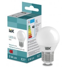 IEK LL-I-G45-5-230-40-E27 Лампа светодиод.шарик LED Globe G45 400lm 4000K E27