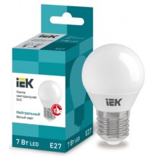 IEK LL-I-G45-7-230-40-E27 Лампа светодиод. шарик LED Globe G45 600lm 4000K E27