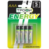 Трофи LR03-4BL Батарейки ENERGY Alkaline