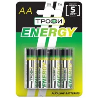 Трофи LR6-4BL Батарейки ENERGY Alkaline