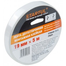 Лента двухсторон. монтажная клейк. 19ммх5м STARTUL PROFI (ST9048-19-5). арт.ST9048-19-5