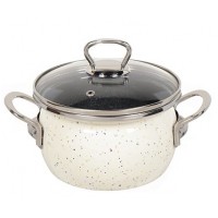 1-2415211(Сер.гр) Гранит цветной  Кастрюля 1.5л (сфера)