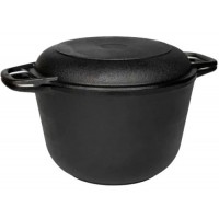 Кастрюля чугунная с кр.-сковородой чугунной. 4л. 22см. 1304-4